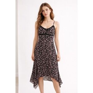 Planet Heart Y2K Babydoll Slip Dress XL Midi Lace Sheer Fairy Floral Whimsygoth